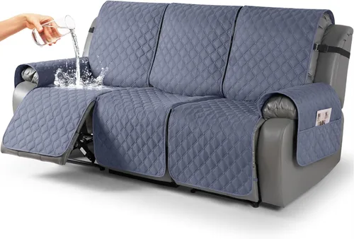 Vista 14 de TAOCOCO Fundas reclinables 100% impermeables, con correas para las piernas, funda de sofá reclinable reversible para silla reclinable, protector