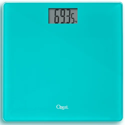 Vista 2 de Ozeri Báscula de baño de precisión (440 libras440.9 lbs) en vidrio templado, con tecnología de sensor de 1.76 oz (0.1 libras0.1 lbs) y tara
