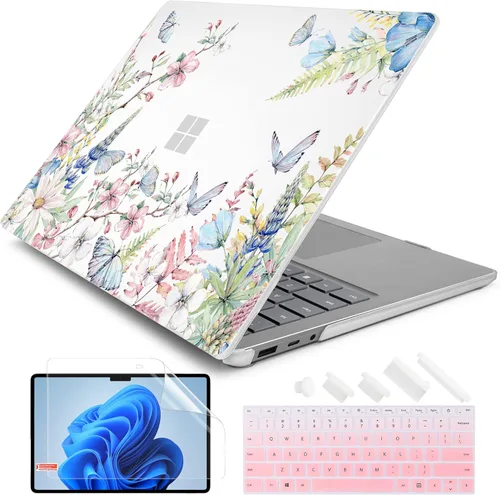 Vista 12 de Batianda Aurora - Funda prémium para laptop Microsoft Surface 5 4 3 de 15 pulgadas con reposamanos de metal, carcasa rígida de plástico