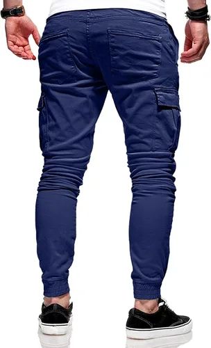 Vista 4 de EELHOE Baggy Cargo Pants for Men Ripstop Relaxed Fit Lightweight Trousers Outdoor Hiking Casual Bottom Pant Multi Pockets