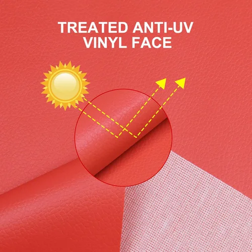 Vista 4 de The Yard - Tela de piel sintética de The Yard, proyectos de tapicería e interior del automóvil retapizada, resistente al agua, duradera 55 pulgadas