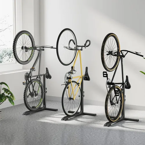 Vista 5 de MonTek Soporte para bicicleta, soporte vertical para almacenamiento de bicicletas en interiores, soporte vertical para bicicleta con altura