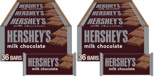 Vista 8 de HERSHEY'S Barras de caramelo de chocolate con leche, 1.55 onzas (36 unidades)