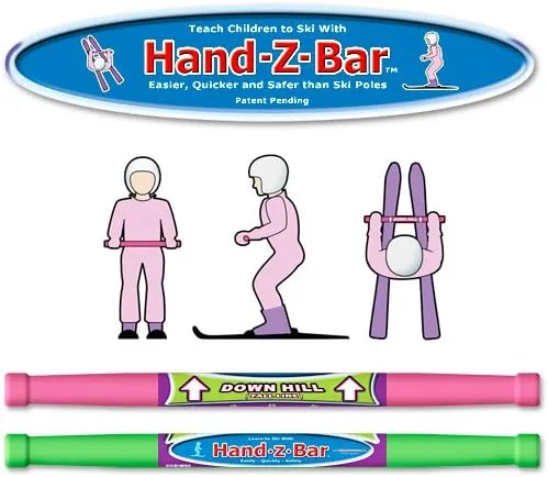 Vista 2 de Geospace Hand-Z-BAR - Entrenador de esquí alpino para niños para aprender/enseñar a principiantes