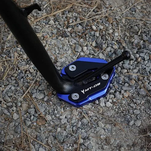 Vista 4 de for Yamaha MT09 Tracer 900 GT MT09 XSR 900 2015-2020 Motorcycle Side Support Amplifiers Expansions Kickstand Pad Side Frame feet Color Red