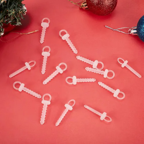 Vista 4 de 100 tapas de espuma para colgar adornos de Navidad, kit de juntas redondas de espuma para árbol de Navidad, accesorios de soporte de Navidad