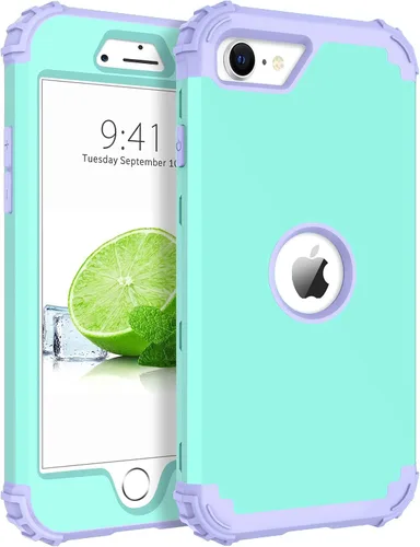 Vista 15 de BENTOBEN Funda para iPhone SE 2022 y iPhone SE 2020, resistente 3 en 1, cuerpo completo, resistente, a prueba de golpes, híbrida de policarbonato