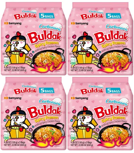 KF GOODIES Paquete variado de ramen coreano (20 unidades) – Surtido de fideos Buldak picantes para cumpleaños, paquetes de cuidado universitario