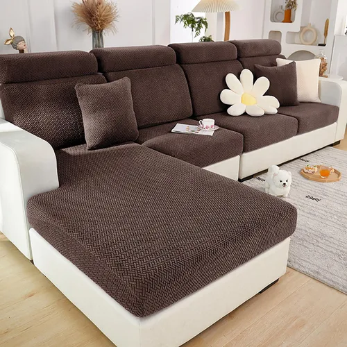 Vista 17 de Fundas de sofá para sofá seccional, fundas de cojín elásticas y lavables para sofá en forma de L, funda antideslizante resistente al desgaste Beige