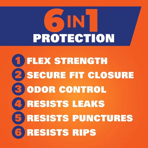 Vista 2 de Hefty Bolsas de basura altas ultra fuertes para cocina, aroma Citrus Twist, 13 galones, 110