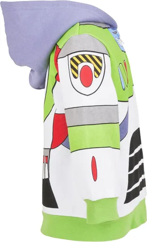 Vista 6 de Disney Pixar Toy Story Buzz Lightyear Sudadera con capucha de forro polar iTalk con cremallera para niños pequeños a grandes Rojo