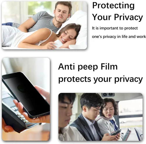 Vista 6 de Paquete de 2 protectores de pantalla de privacidad para Google Pixel 9 anti espía de vidrio templado privado con (2 unidades) protector de lente