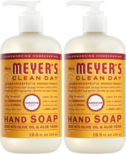 Vista 9 de MRS. MEYER'S Clean Day - Jabón de manos, hecho con aceites esenciales, Clementina (12.5 fl oz (Paquete de 1))