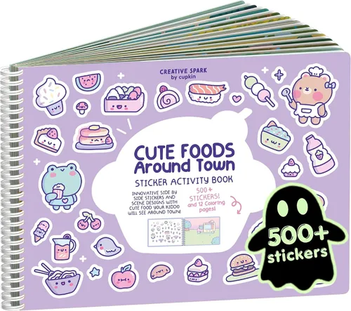 Vista 55 de Cupkin Libro de calcomanías de princesas para niños, un mundo mágico de Cupkin, artículos esenciales de viaje en avión para niños pequeños, más