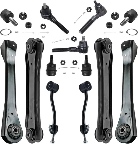Vista 94 de Detroit Axle - Kit de suspensión de 12 piezas para Nissan Pathfinder Frontier Xterra, 4 brazos de control inferior y superior, 4 barras