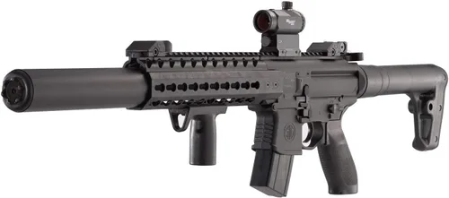 Vista 2 de SIG Sauer MCX .177 - Rifle de aire avanzado con CO2 3.17 onzas/90 g (2 unidades) y 500 pellets de plomo