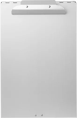 Vista 3 de Yaxa Basics Portapapeles de metal con 2 compartimentos y almacenamiento interior para 250 hojas de papel, 14.09 x 9.21 x 2.6 pulgadas