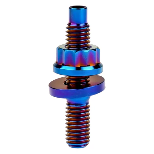 Vista 3 de Tornillo de titanio M8 M10x45 54 55 2.559 in paso 1.25 kit de pernos colector de escape automotriz tornillos, tuercas arandelas kit de 4