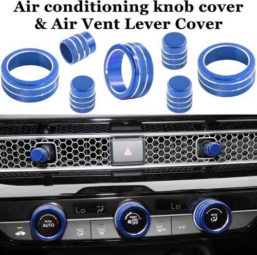 Vista 3 de Cubierta de perilla de ventilación de aire acondicionado para accesorios Honda Civic 2022-2024 2025 2026, para CRV 2023-2025 2026 Anillo de Botón