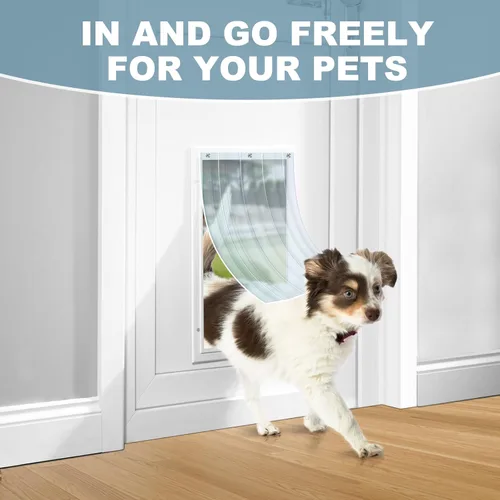 Vista 4 de Uross Solapas de Repuesto para Puerta de Perro - 5.9 pies x 7.9 pulgadas, Solapa para Puerta de Gato DIY Ruff Weather, Solapa de Puerta de Vinilo