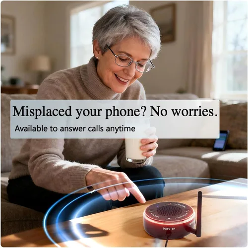 Vista 3 de PebblePulse Amplificador de timbre para teléfono celular, tono de llamada fuerte de 120 dB con alerta de flash LED, conexión automática Bluetooth