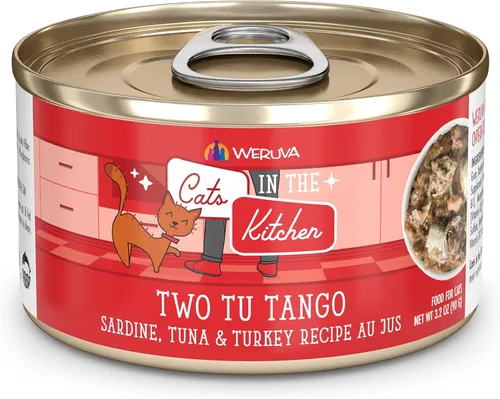 Vista 35 de Weruva Cats in The Kitchen, Kitty Gone Wild with Wild Salmon Au Jus - Alimento para gatos, lata de 6 onzas (paquete de 24)