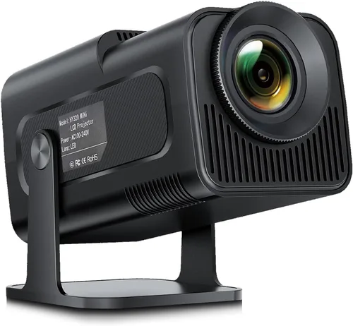Proyector portátil, mini proyector HY320 con WiFi y Bluetooth, compatible con 4K 1080P con doble banda WIFI6 BT5.0 Android 11, proyector de TV