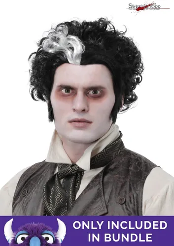 Vista 4 de Disfraz de Sweeney Todd para hombre, disfraz de cosplay negro de Sweeney Todd