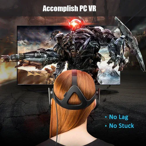 Vista 4 de ukiism Cable de enlace Oculus Quest 2 de 16 pies, cable de auriculares VR Link para Oculus Quest 2 Quest 1 y PCSteam VR, cable USB 3.0 a USB C