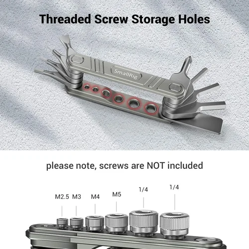 Vista 3 de SMALLRIG Herramienta plegable universal multiherramienta para videógrafos, juego de herramientas con nueve herramientas funcionales incluidas