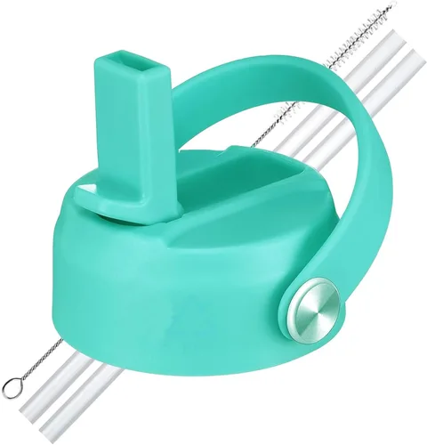 Vista 19 de Tapas con popote para Hydroflask de boca ancha de 20, 32, 40 onzas, tapa de popote flexible para botellas de agua deportivas Hydro Flask, tapa