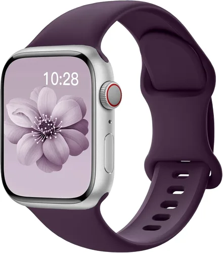 Vista 41 de SuperNaNa - Correa de silicona deportiva compatible con bandas de Apple Watch de 40mm 38mm 41mm 44mm 45mm 42mm 49mm, unisex, correa de muñeca