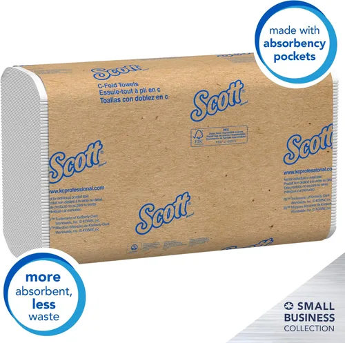 Vista 4 de Scott Professional Scott® Toallas de papel plegadas en C, a granel (03623), con Absorbency Pockets™, color blanco