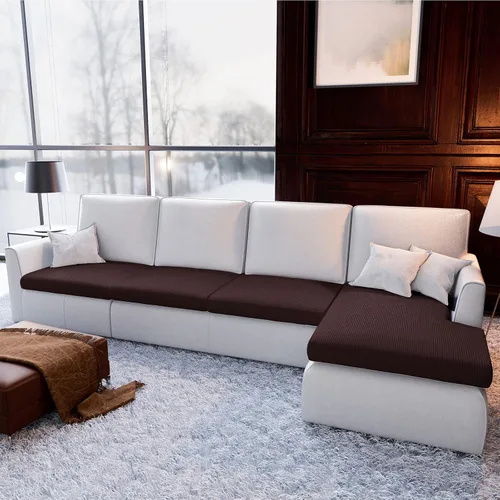 Vista 17 de EFELIM Funda de cojín seccional de 4 piezas para sofá en forma de L, funda elástica para sofá de 1, 2, 3 asientos, funda antideslizante para sofá