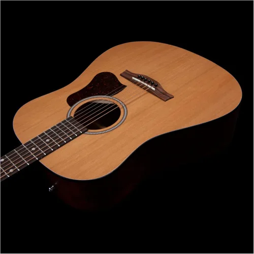Vista 5 de Seagull S6 Cedar - Guitarra acústica delgada original, diapasón de palisandro, SEMI brillante natural