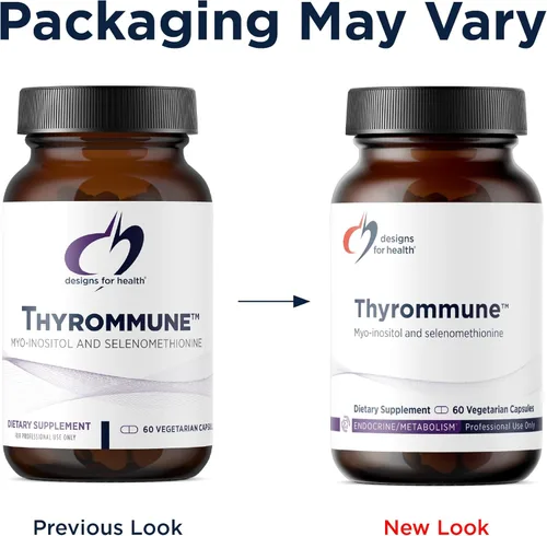 Vista 4 de Designs For Health Thyrommune - Suplemento de apoyo tiroideo con selenio (selenometionina) + mio-inositol - vegano y sin gluten (60 cápsulas)