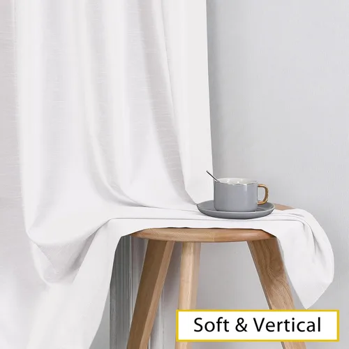 Vista 33 de Chyhomenyc Uptown - Cortinas negras de 24 pulgadas de largo, 2 paneles, cortinas cortas de seda sintética para oscurecer la habitación, cortinas