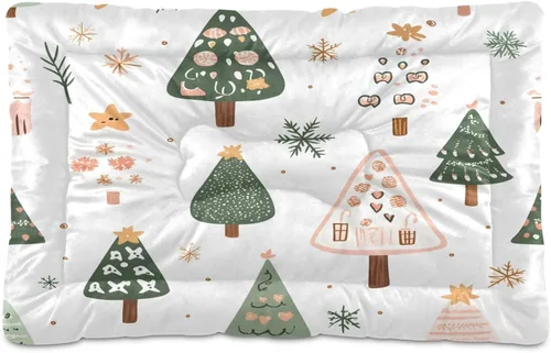 Vista 18 de Almohadilla de cama para mascotas con estampado de vaca 3D, tapete suave para cama de perro con parte inferior antideslizante, almohadilla de jaula