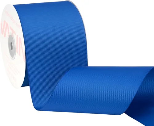 Vista 132 de VATIN Cinta de Grogrén Negra, 1-1/2" x 50 Yardas Continuas, Cinta de Grogrén de Poliéster Negra, Usar para Lazos de Bricolaje, Accesorios