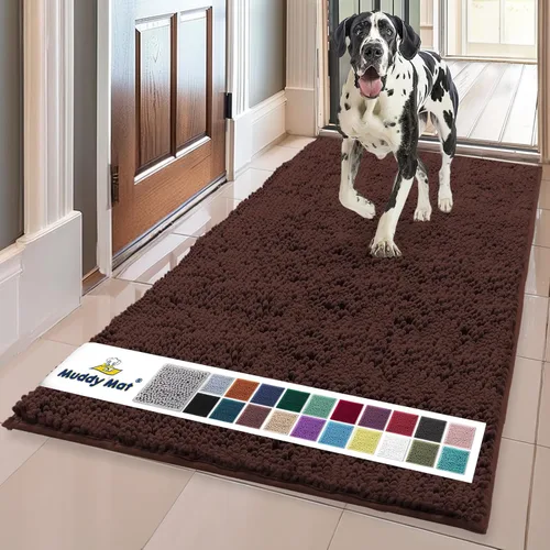 Vista 29 de Muddy Mat Tapete súper absorbente para interiores, de microfibra de secado rápido, antideslizante, para puerta principal, lavable a máquina