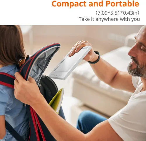 Vista 5 de EasyHome - Lámpara de terapia de luz solar 10000 Lux LED con energía, con 10 niveles ajustables de brillo, ajuste de temperatura de color dual, luz