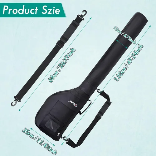 Vista 3 de Number-one Bolsa de golf para palos de golf, bolsa de transporte plegable con correa ajustable para 3-7 clubes, bolsa de golf ligera ideal