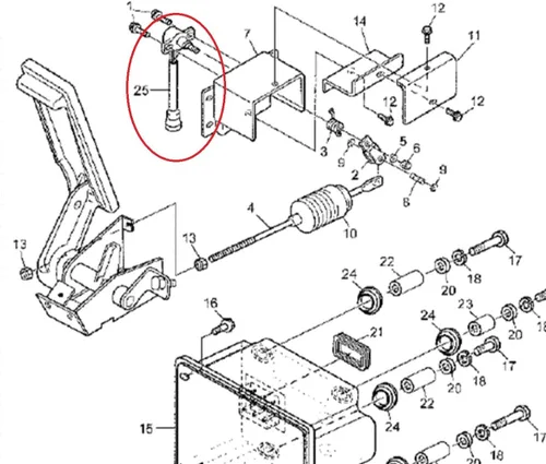A.A Conjunto del sensor del acelerador para carritos de golf Yamaha G19 G22 - JR1-85885-00-00, JR1-85885-00