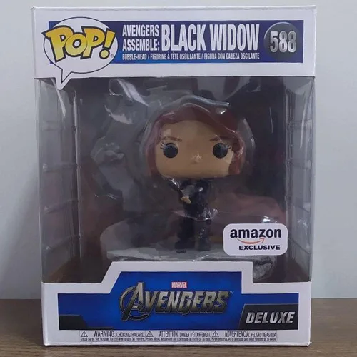 Vista 6 de Funko Pop! Deluxe Marvel: Avengers Assemble Series - Black Widow, exclusivo de Yaxa, figura 5 de 6