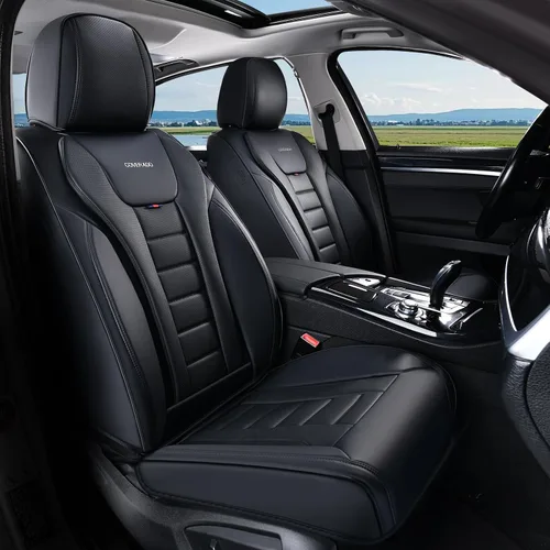 Vista 27 de Coverado Juego completo de fundas de asiento de automóvil, protector impermeable para asiento de automóvil, cojín de asiento de cuero, fundas