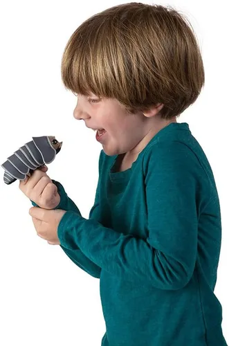 Vista 5 de Folkmanis - Marioneta de dedo mini Roly Poly, gris