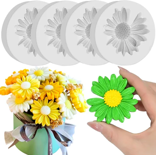 Vista 13 de Moldes para velas con forma de corazón, moldes de silicona de ángel bebé en flor para hacer velas, DIY jabón de flores aromaterapia fundición
