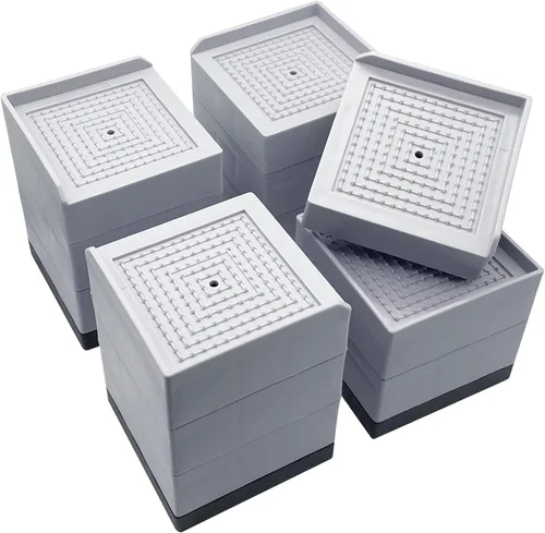 Vista 15 de Elevadores de Cama, Elevadores de Muebles de Tamaño Grande, Bloques Ajustables de Elevación de 1/2/3/4/5/6/7/8/9/10 Pulgadas para Cama, Sofá