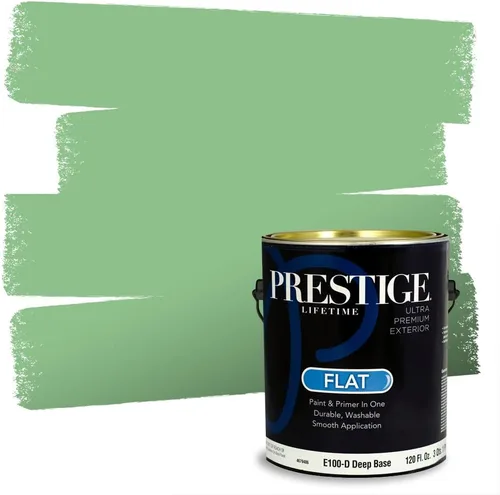 Vista 59 de PRESTIGE Pintura exterior e imprimación en uno, aloe, plano, 1 galón