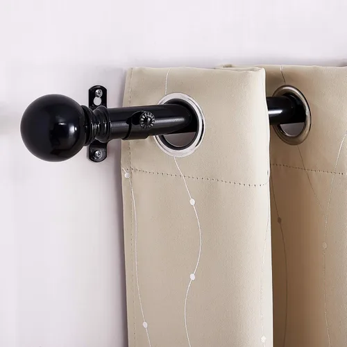 Vista 10 de NICETOWN - Varilla para cortinas de ventana de 1 1/8 de diámetro para ventanas de 48 a 86 pulgadas, juego de varillas ajustables para cortinas